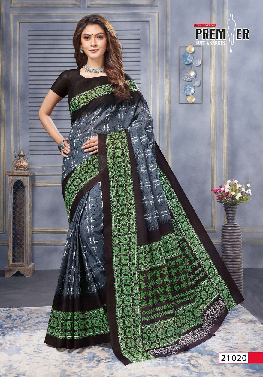Saravani Vol 21 By Premier Cotton Printed Sarees Wholesale Shop In Surat
